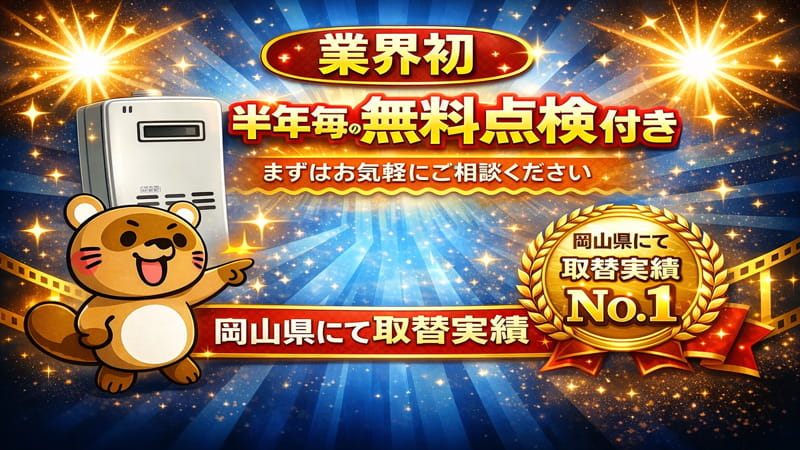 業界初 半年毎の無料点検付き